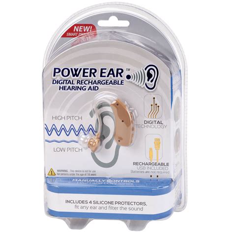 Power Ear Digital Rechargeable Hearing Aid - Hearing Aid - Easy Comforts