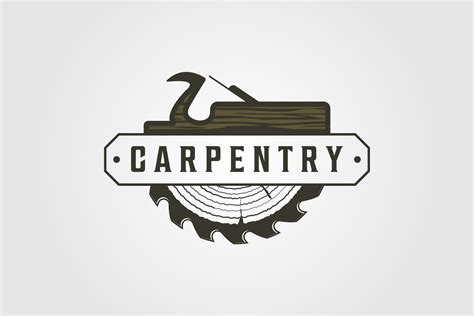 Carpentry Logo Vector Vintage Symbol Gráfico por lawoel · Creative Fabrica