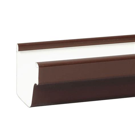 Amerimax Home Products 5 in. x 10 ft. Brown Vinyl K-Style Gutter M1573 - The Home Depot