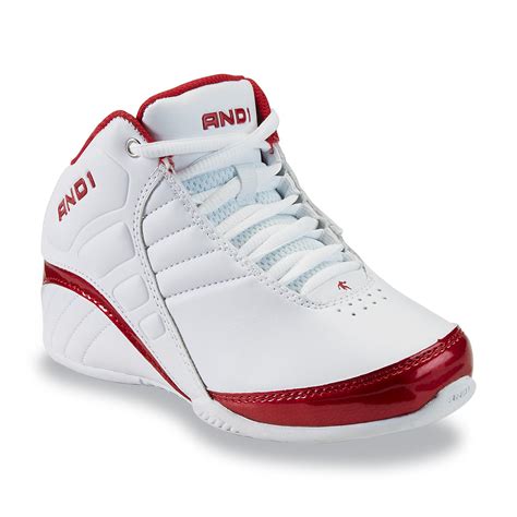 AND 1 Boy's Rocket White/Red High-Top Basketball Shoe