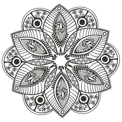 Mandala-flower-original-by-markovka - Mandalas Kids Coloring Pages