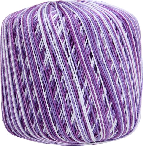 Multicolor Cotton Crochet Thread - Size 10 - Variegated Violets - 175 — Threadart.com