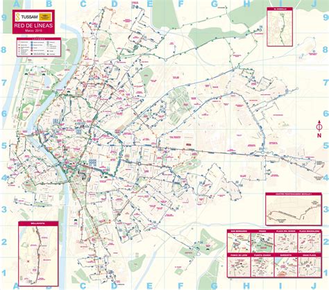 Seville transport map - Seville public transport map (Andalusia - Spain)