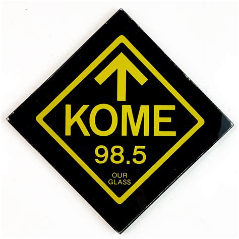 KOME San Jose CA Radio Station 98.5FM Glass Coaster – The Stand Alone