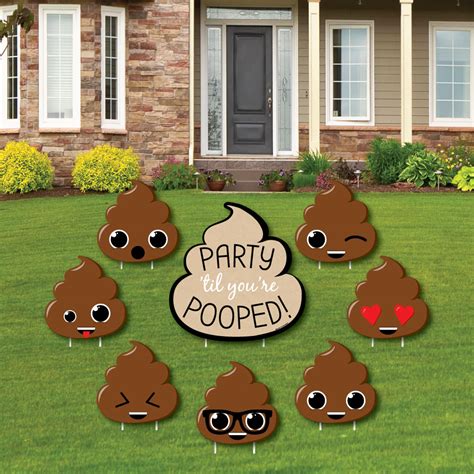 Party 'Til You're Pooped - Yard Sign & Outdoor Lawn Decorations - Poop ...