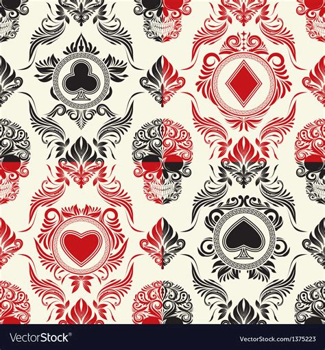 Playing card pattern set Royalty Free Vector Image