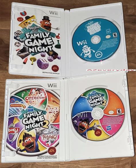 Wii Hasbro Family Game Night 1 & 2 game LOT/bundle COMPLETE board ...