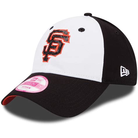 Women's San Francisco Giants New Era White/Black Team Glimmer 9TWENTY ...