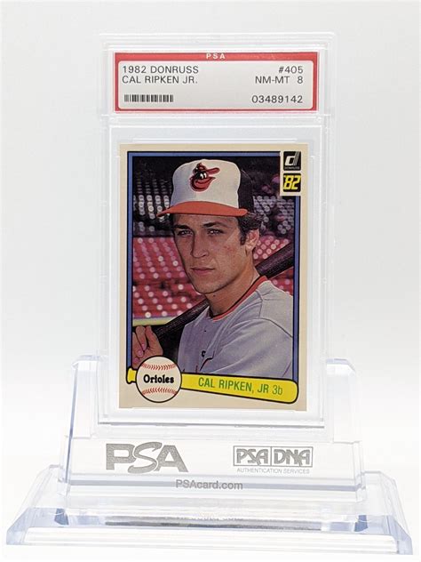 1982 Donruss Cal Ripken Jr Rookie Card #405 PSA 8 - Hall Of Fame Relics ...