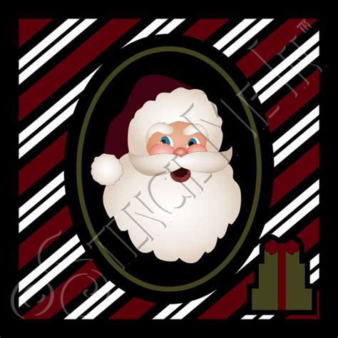 Retro Santa Face Stencil | stencilmein.com