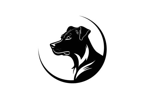 Pet care dog logo black and white vector 34725264 Vector Art at Vecteezy