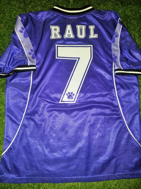 Raul Real Madrid Kelme 1997 1998 Away Purple Jersey Camiseta Trikot Sh – foreversoccerjerseys