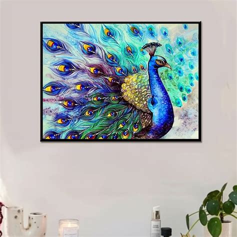 A Set Of Peacock Pattern Rhinestone Diamond Painting, Diamonds Paintings Kit | 90 Days Buyer ...