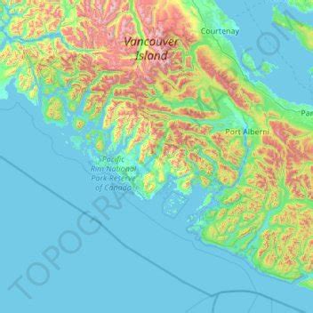 Alberni-Clayoquot Regional District topographic map, elevation, terrain