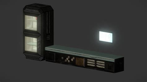 SpaceStation: Kitchen Area (highpoly) - 3D model by Gnarrf [33f0951] - Sketchfab