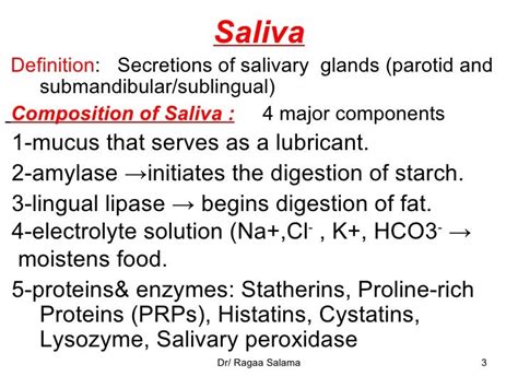 Composition Of Saliva 2010