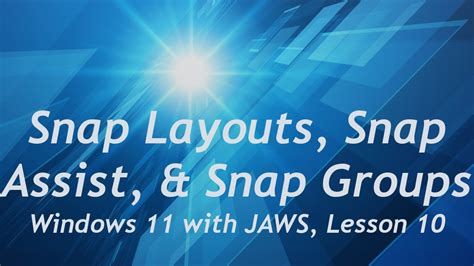 Snap Layouts, Snap Assist, and Snap Groups in Windows 11 - YouTube