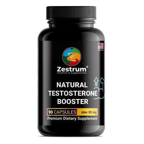 Z ZESTRUM Natural Testosterone Booster for Men - Zinc 30mg Men's Testosterone Supplements - 90Ct ...