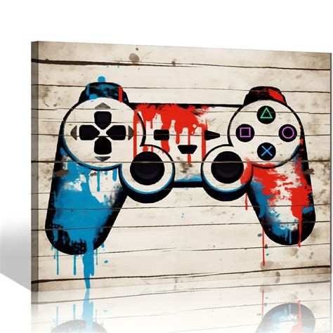 JEUXUS Video Game Wall Art Decor Canvas Print Game Room Decor Gaming ...