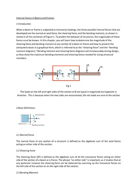 SOLUTION: Internal forces and diagram - Studypool