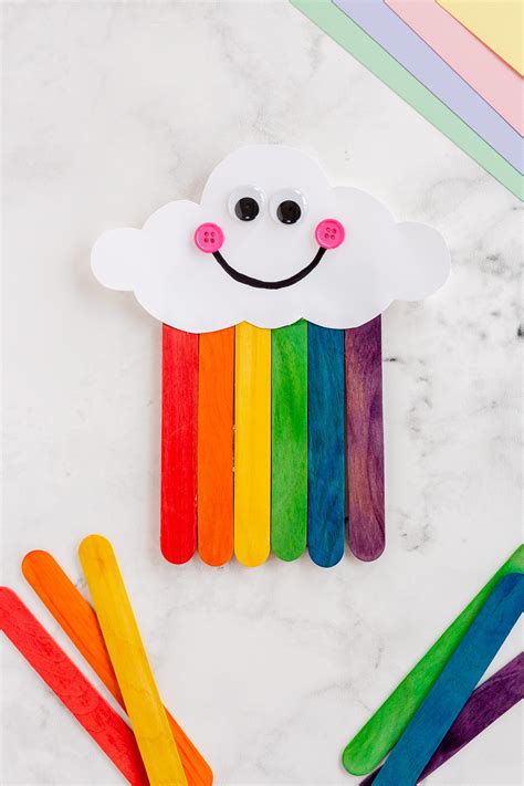 Rainbow Popsicle Sticks Craft - Made To Be A Momma