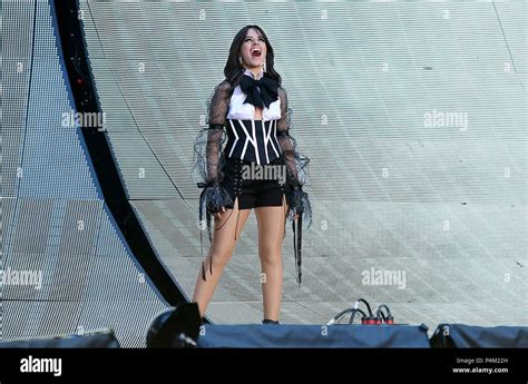 Camila Cabello performing on stage during the Taylor Swift reputation Stadium Tour at Wembley ...