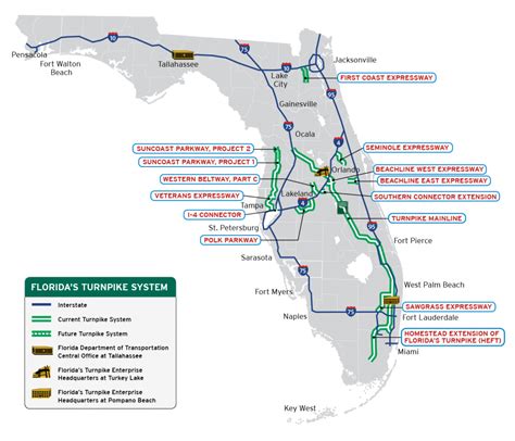 Florida's Turnpike - The Less Stressway - District 27 Florida Map ...