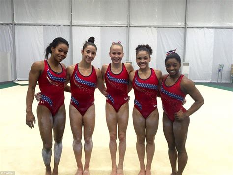 Team USA gymnasts make their first appearance in Rio | Female gymnast ...