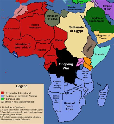 Africa at the beginning of the Cold War (circa 1950) : Kaiserreich