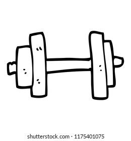 Line Drawing Cartoon Gym Weights Stock Illustration 1180817137 | Shutterstock