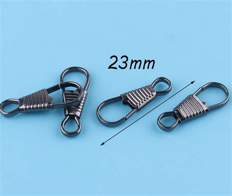 50pcs Lanyard Clip Lanyard Hook Clips Hook 23mm Gunmetal Tone Clasp for ...