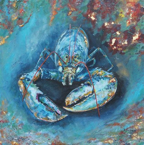 Blue lobster original painting acrylic on canvas. Now sold. | Sea creatures art, Gcse art ...