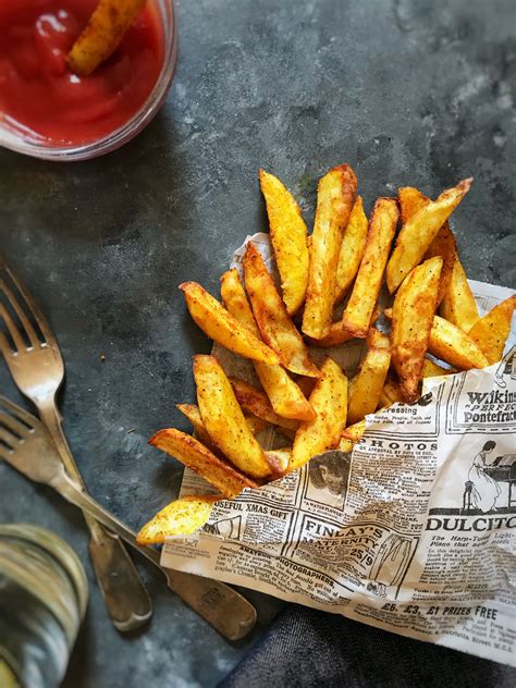 Oven Baked spicy fries | Soulful And Healthy