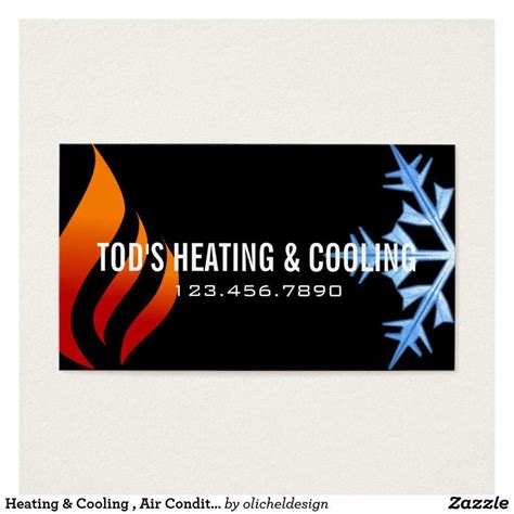 Heating & Cooling , Air Conditioning Hvac Business Card Inside Hvac Business Card Template ...