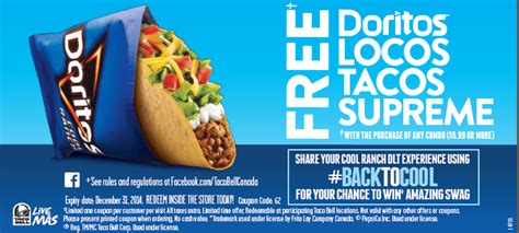 Taco Bell Canada #Backtocool Coupon for FREE Tacos - Canadian Freebies, Coupons, Deals, Bargains ...