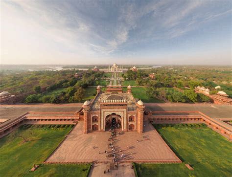 Aerial view of Taj Mahal, India, lizenzfreies Stockfoto