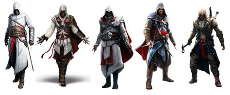 Assassin's Creed Timeline Characters Outfits - OnPause