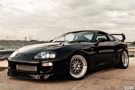 Black Toyota Supra MKIV Turbo - CCW LM20 Wheels - Polished Aluminum ...