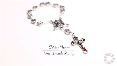Jewelry Necklaces The Divine Mercy One Decade Rosary Includes a Blessed Prayer Card Jesus I ...