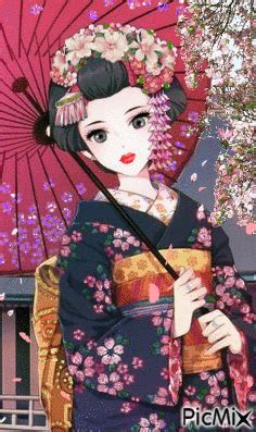 Kimono Animé, Anime Girl Kimono, Geisha Anime, Marinette Anime, Hestia Anime, Geisha Artwork ...