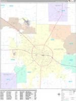 Dothan Alabama Zip Code Wall Map (Red Line Style) by MarketMAPS - MapSales