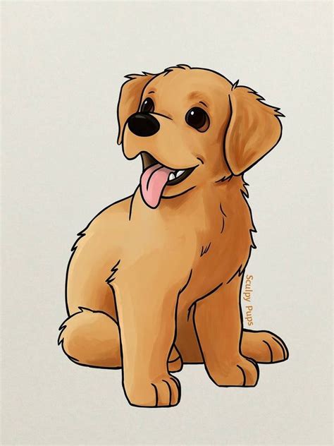 Golden Retriever puppy drawing by SculptedPups on DeviantArt | Dibujo ...