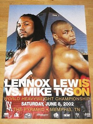 MIKE TYSON vs. LENNOX LEWIS Original 2002 Fight Poster / Vintage in Mint RAR | eBay