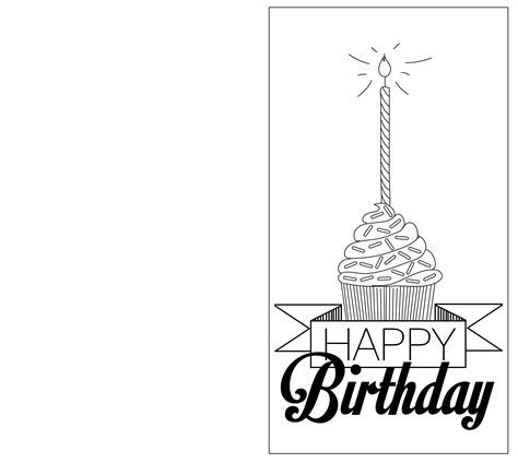 Print Out Black And White Birthday Cards | Projects To Try Regarding ...