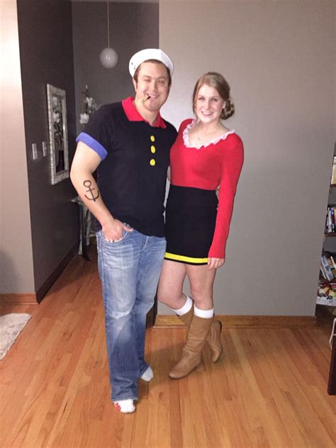 Popeye and Olive Oyl! DIY Halloween couple's costume! | Halloween costumes diy couples, Diy ...