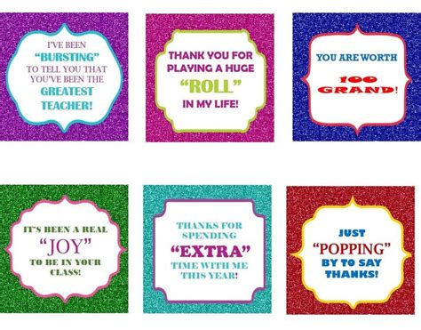 Teacher Appreciation Tags Printable Free