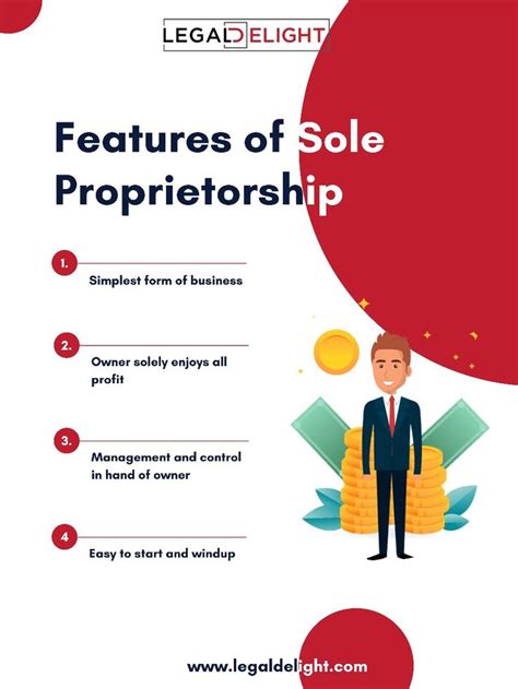 Features of Sole Proprietorship