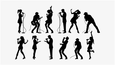 Download Transparent People Singing Silhouettes Vector - Show Choir Silhouette - PNGkit