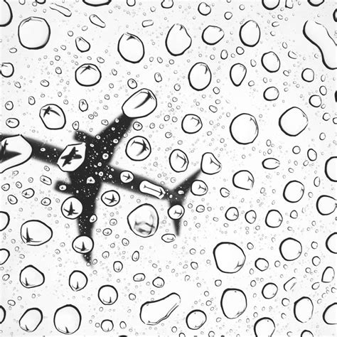 Plane Rainy Silhouette Wall Art | Photography