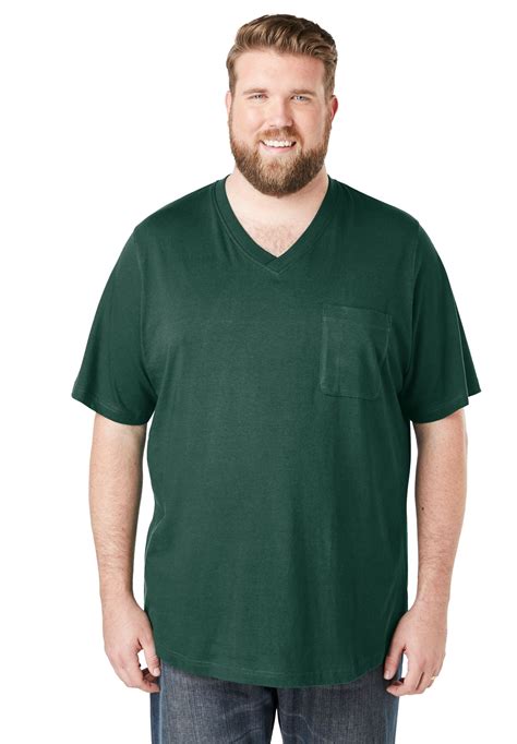 Kingsize - Kingsize Men's Big & Tall Lightweight V-neck Pocket T-shirt - Walmart.com